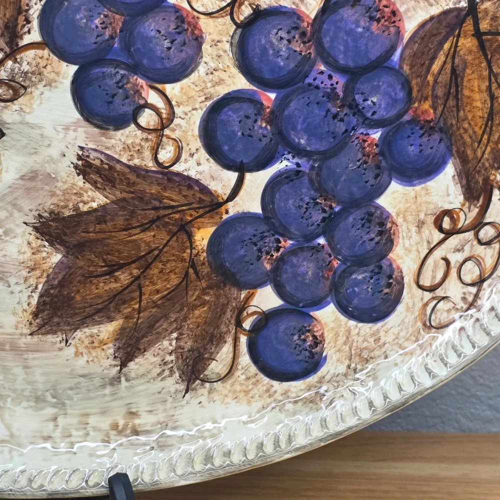 Vintage Dario Farrucci Designs Stoneware Tuscan Grape 17
